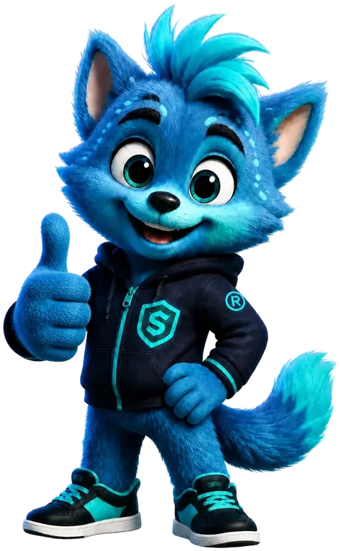 Smarfie, a friendly blue safety buddy